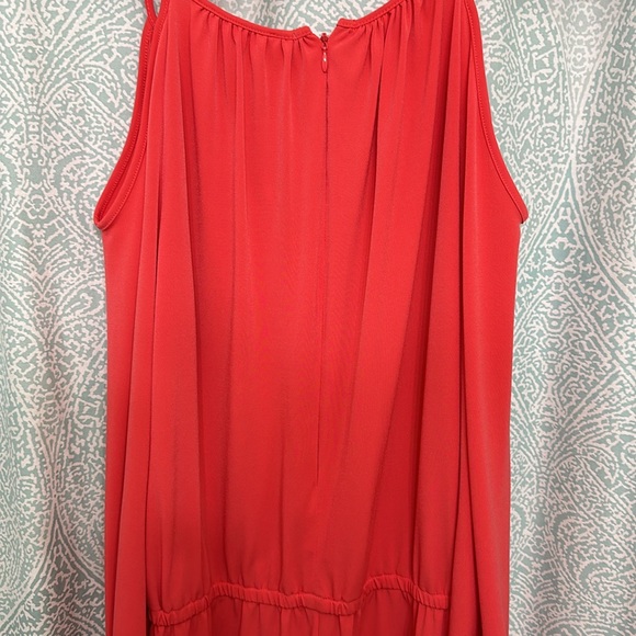 NWT Women’s Michael Kors Medium Cold Shoulder Coral Summer Dress - Picture 8 of 8